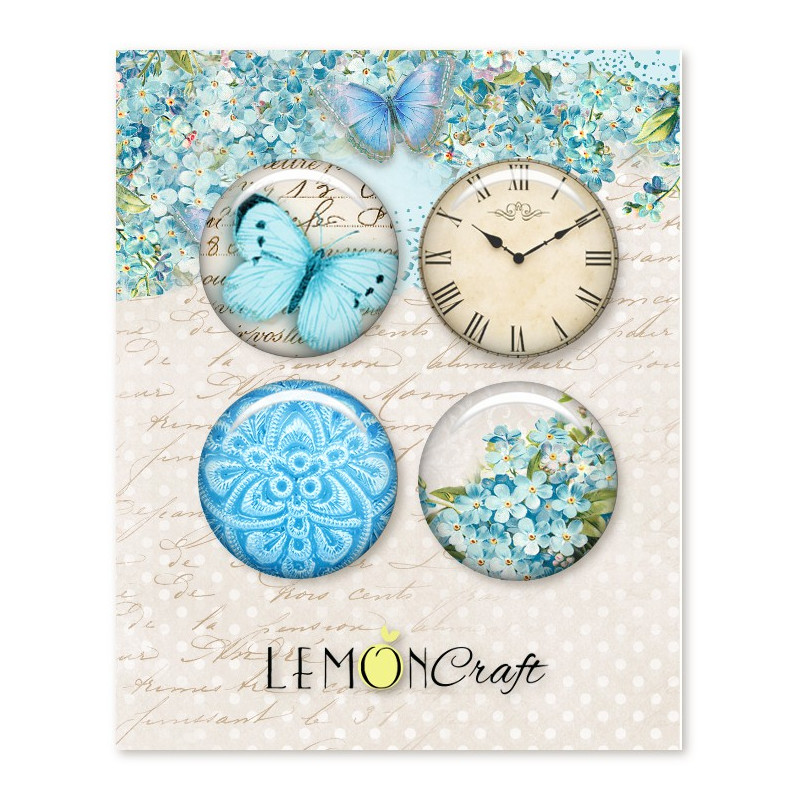 Forget me not - Buttons / badge - Lemoncraft
