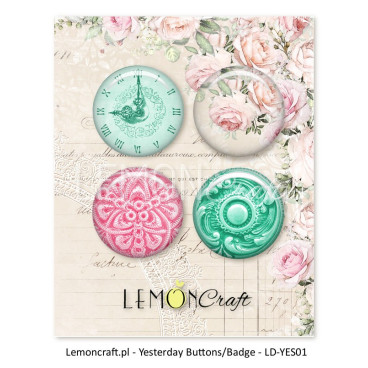 Yesterday - Buttons / badge - Lemoncraft