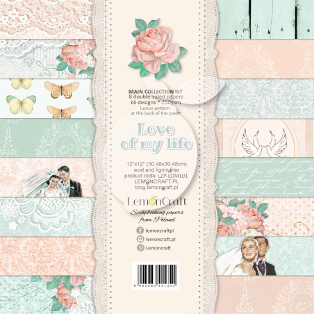 Set of scrapbooking papers - Love of my life