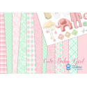 Set of scrapbooking papers 30x30cm - Zulana Creations - Cute Baby Girl
