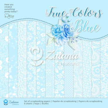 Zestaw papierów do scrapbookingu 30x30cm - Zulana Creations - True Colors - Blue