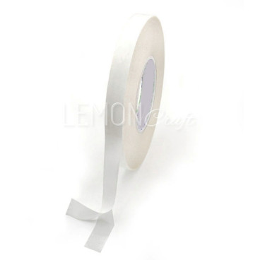 Double-sided adhesive tape, 50 meters, 9mm wide, universal, white spacer, finger-tearable - LEM-TK05