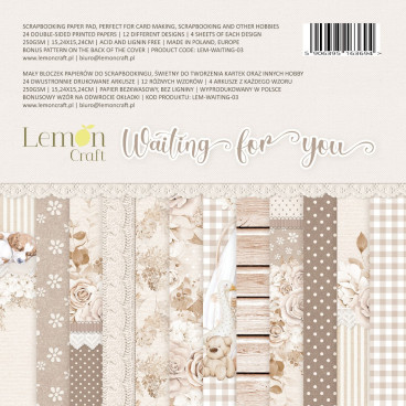 Waiting for you - Pad scrapbooking papers 15x15cm - Lemoncraft