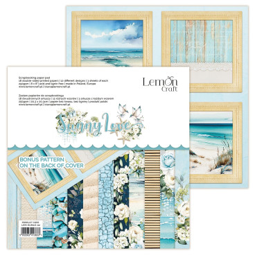 Sunny love small paper pad - Pad of scrapbooking papers 20,3x20,3cm - Lemoncraft
