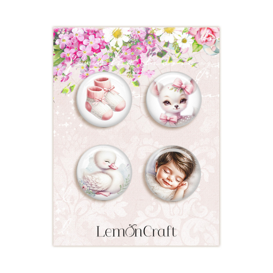 Cotton Candy Girl  - Buttons / badge - Lemoncraft